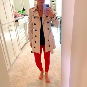 Pale pink Kensington trench coat